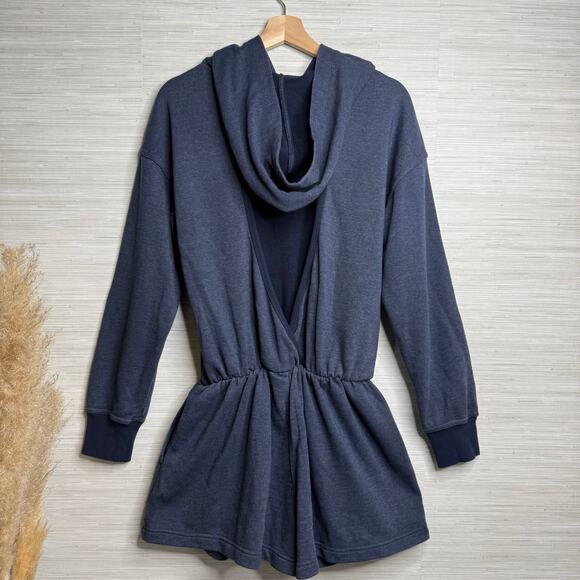 Free People romper hooded activewear cutout back onesie jumpsuit workout XS - Picture 6 of 12